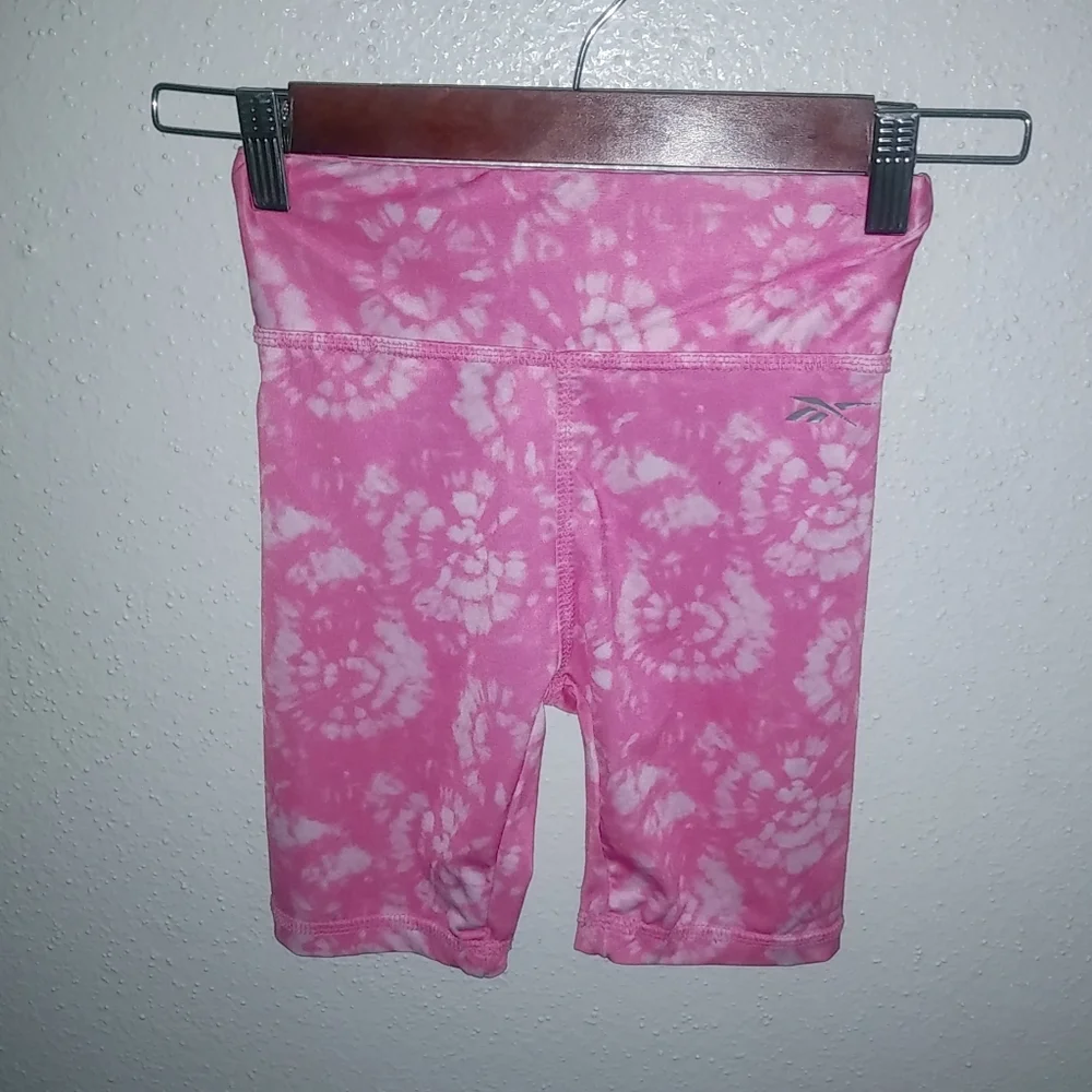 Reebok S Girls Barbie Pink Tie Dye Athletic Shorts Kids